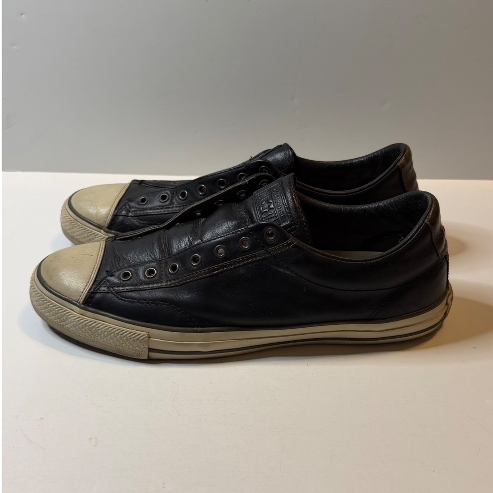 Converse x John Varvatos Slip On Sneakers Mens 12 Black Leather